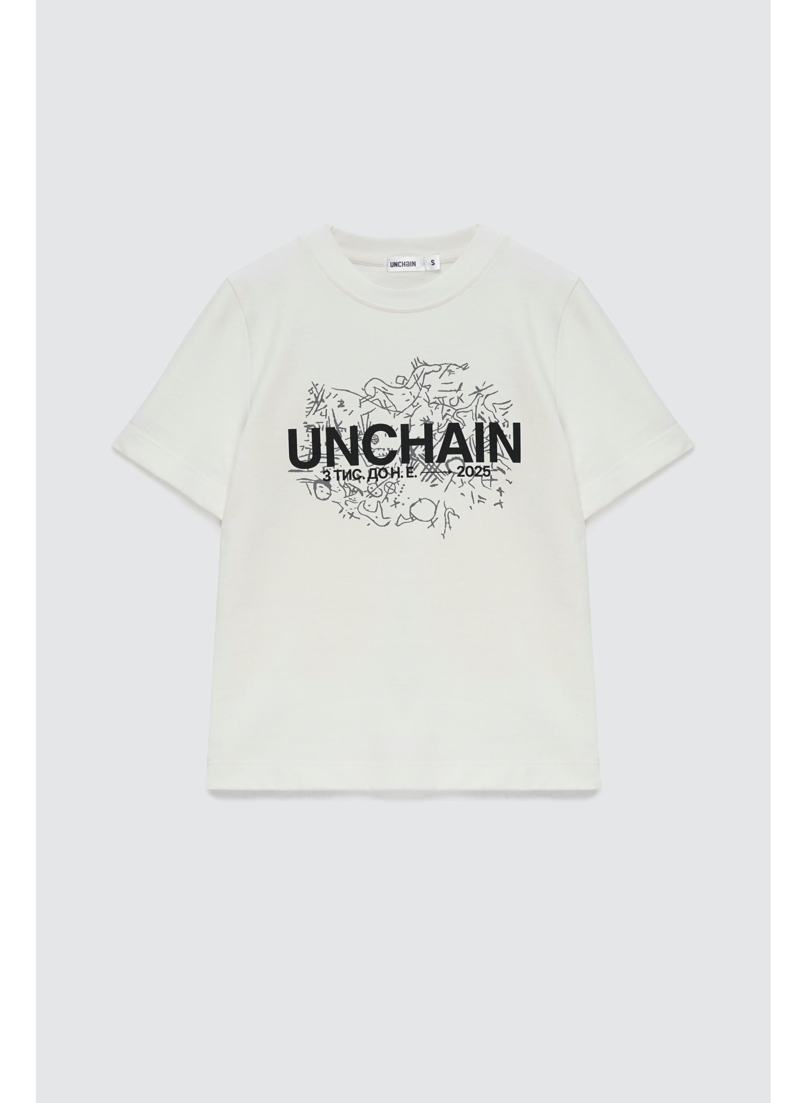Футболка жіноча молочна "UNCHAIN" 
