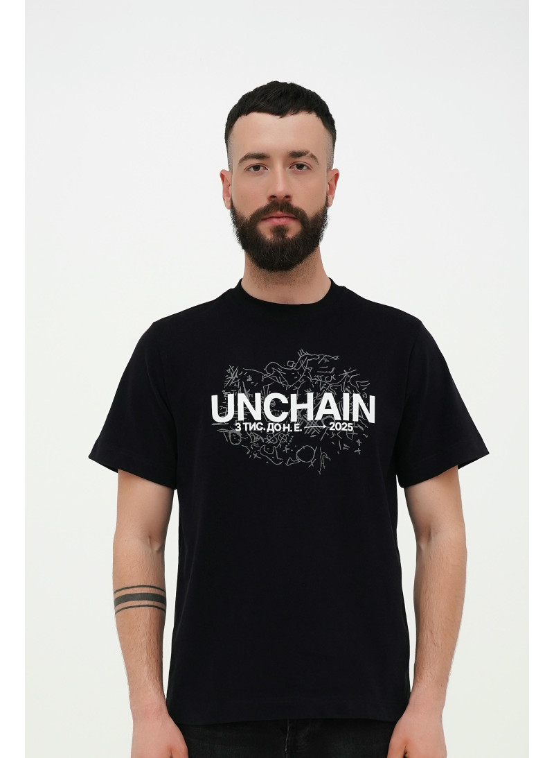 Футболка чоловіча чорна "UNCHAIN" 
